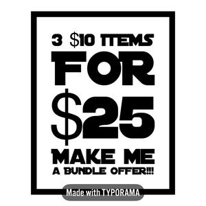 COPY - 3 $10 Items for $25 with a Bundle offer and $5.95 shipping
